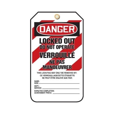 BILINGUAL FRENCH LOCKOUT TAGS TCF205LTP